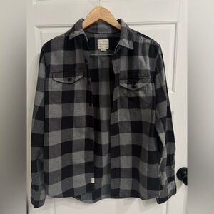 American Eagle Outfitters Charcoal and Black Checkered Shirt